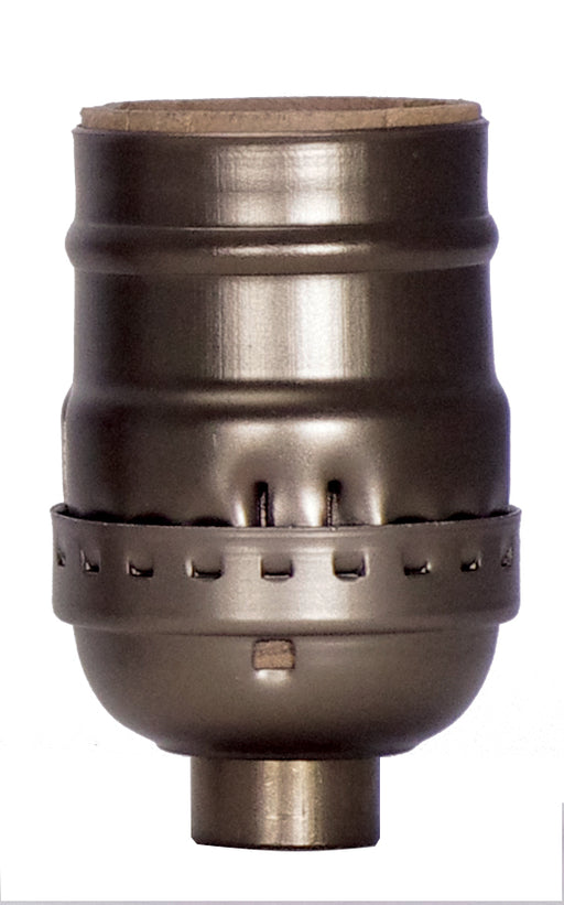SATCO/NUVO Short Keyless Socket 1/8 IPS Aluminum Antique Brass Finish 660W 250V (80-2250)
