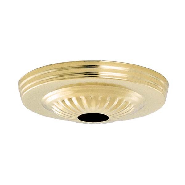 SATCO/NUVO Ribbed Canopy Only Brass Finish 5 Inch Diameter 1-1/16 Inch Center Hole (90-1682)