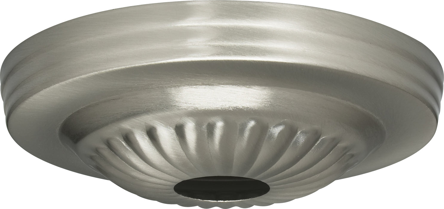 SATCO/NUVO Ribbed Canopy Only Brushed Nickel Finish 5 Inch Diameter 1-1/16 Inch Center Hole (90-1844)