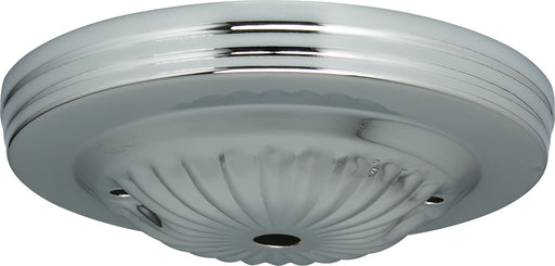 SATCO/NUVO Ribbed Canopy Only Chrome Finish 5 Inch Diameter 7/16 Inch Center Hole 2-8/32 Bar Holes (90-1681)