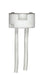 SATCO/NUVO Porcelain Halogen Round Socket 18 Inch Leads G4-Gx5.3-Gy6.35 Base SF-1 200C Leads 3/8 Inch Height 11/16 Inch Diameter 750W 250V (80-2165)