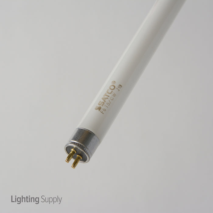 SATCO/NUVO F6T5/CW 6W T5 Preheat Fluorescent 4000K Cool White 62 CRI Miniature Bi-Pin Base (S1902)
