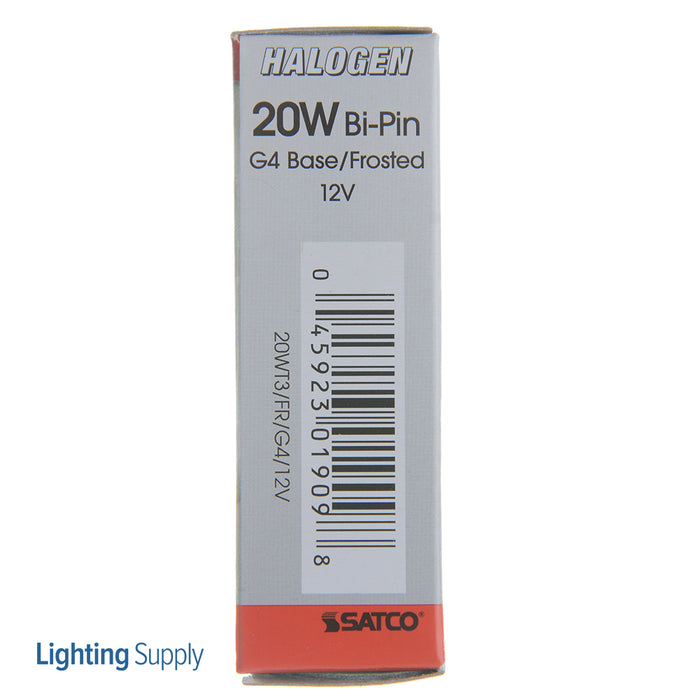 SATCO/NUVO S1909 20W Halogen T3 Frosted 2000 Hours 270Lm Bi-Pin G4 Base 12V 2900K (20T3/F)