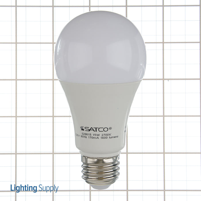 SATCO/NUVO 15A19/LED/2700K/1600L/120V/D 15W A19 LED Frosted 2700K Medium Base 220 Degree Beam Spread 120V (S29815)