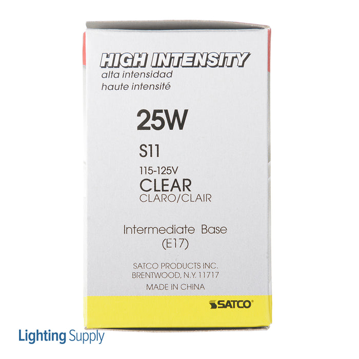 SATCO/NUVO 25S11/N 25W S11 Incandescent Clear 1500 Hours 210Lm Intermediate Base 2700K (S3630)