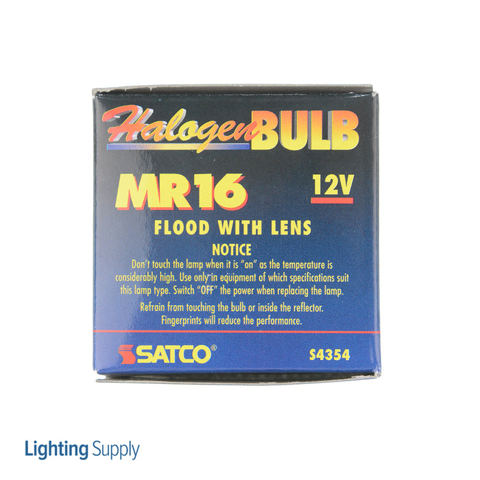SATCO/NUVO 20MR16/FROST TFR 20W Halogen MR16 Frosted 2000 Hours 255Lm Miniature 2 Pin Round Base 12V 2900K (S4354)