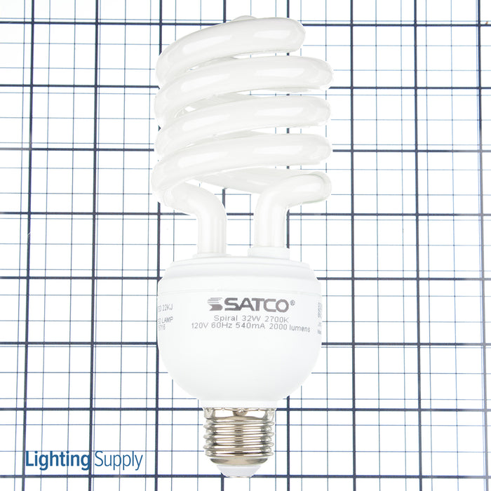 SATCO/NUVO Hi-Pro 32T4/27 32W Spiral Compact Fluorescent 2700K 82 CRI Medium Base 120V (S7331)