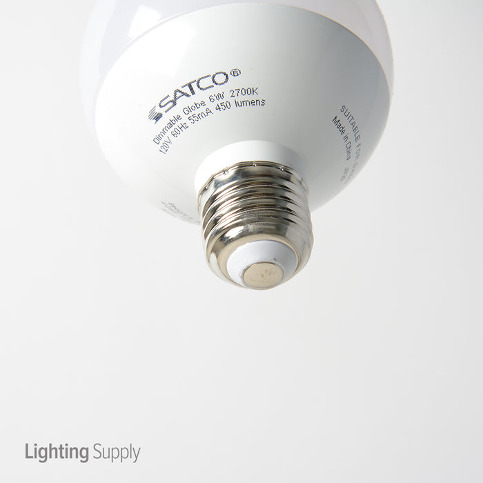 SATCO/NUVO 6G25/LED/2700K/450L/120/D 6W G25 Globe LED 2700K Medium Base 120V (S9200)