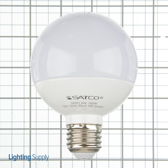 SATCO/NUVO 6G25/LED/3000K/450L/120/D 6W G25 Globe LED 3000K Medium Base 120V (S9201)