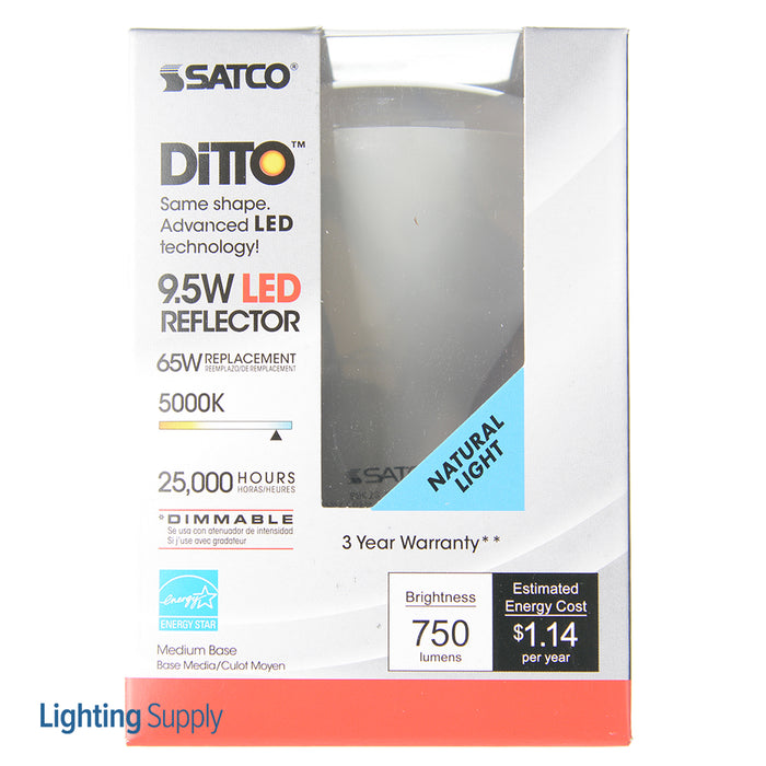 SATCO/NUVO Ditto 9.5BR30/LED/5000K/750L/120V/D 9.5W BR30 LED 105 Degree Beam Spread 5000K Medium Base 120V Dimmable (S9623)