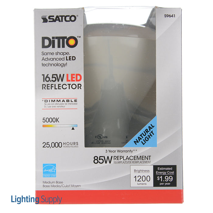 SATCO/NUVO Ditto 16.5BR40/LED/5000K/1200L/120V 16.5W LED BR40 5000K 103 Degree Beam Spread Medium Base 120V Dimmable (S9641)