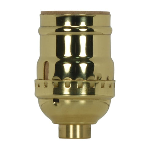 SATCO/NUVO Short Keyless Socket 1/8 IPS 3 Piece Stamped Solid Brass Polished Brass Finish 660W 250V (80-1028)