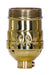 SATCO/NUVO Short Keyless Socket 1/8 IPS 3 Piece Stamped Solid Brass Polished Brass Finish 660W 250V Uno Thread (80-1038)
