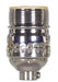 SATCO/NUVO Short Keyless Socket 1/8 IPS 3 Piece Stamped Solid Brass Polished Nickel Finish 660W 250V Uno Thread (80-1039)