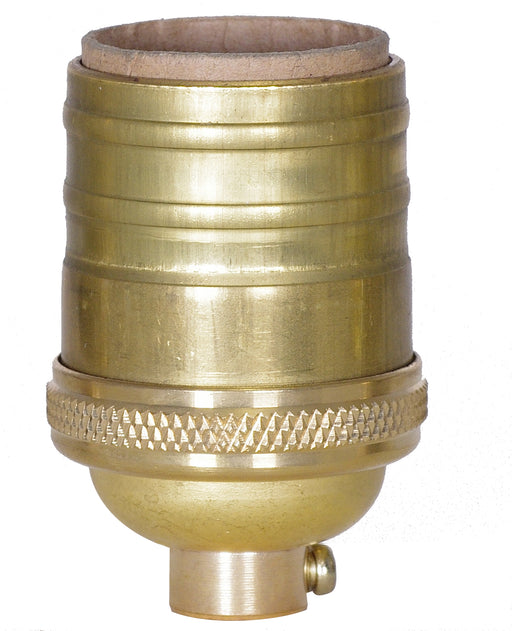SATCO/NUVO Short Keyless Socket 1/8 IPS 4 Piece Stamped Solid Brass Unfinished 660W 250V (80-1434)