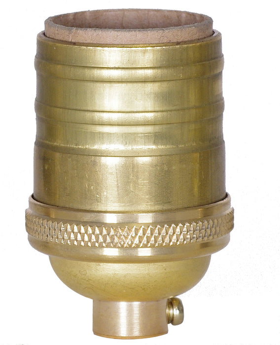 SATCO/NUVO Short Keyless Socket 1/8 IPS 4 Piece Stamped Solid Brass Unfinished 660W 250V (80-1434)