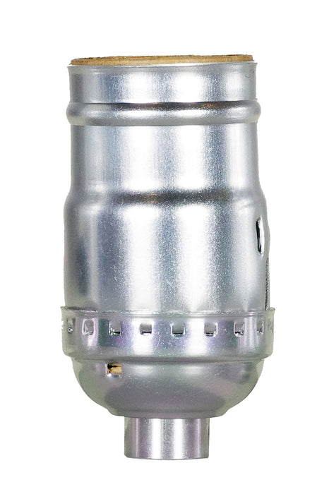 SATCO/NUVO Standard Keyless Socket 1/8 IPS Aluminum Nickel Finish 660W 250V Push-In Terminal With Strain Relief Hooks (80-1563)