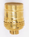 SATCO/NUVO Short Keyless Socket 1/8 IPS 3 Piece Stamped Solid Brass Polished Brass Finish 660W 250V 250/10 Master (90-871)