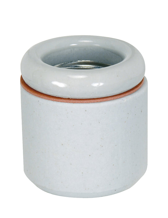 SATCO/NUVO 2 Piece Keyless Porcelain Socket With Fiber And 1/8 IP Slip Hole Unglazed 660W 250V (80-2243)