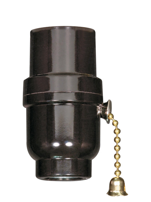 SATCO/NUVO Socket Medium Base Brass On-Off Pull Chain 1/8 IP Cap With Metal Bushing Less Set Screw (80-1108)