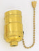 SATCO/NUVO Standard Socket With Pull Chain Brite Gilt Finish (S70-411)