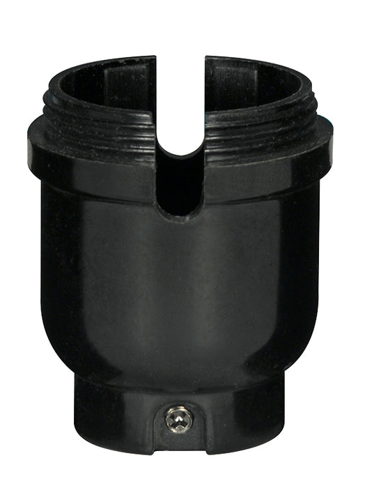 SATCO/NUVO 1/4 IP Cap Only Phenolic 1/2 Uno Thread With Metal Bushing With Set Screw For Push Thru (80-2150)