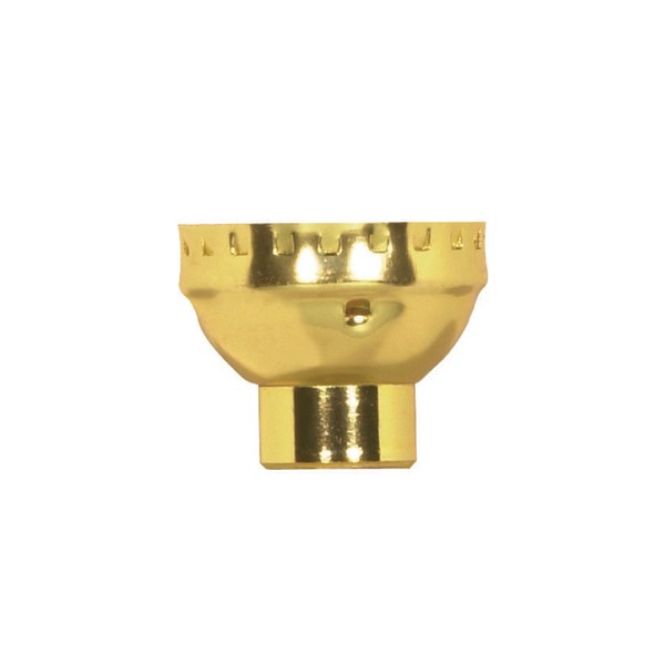 SATCO/NUVO 3 Piece Solid Brass Cap With Paper Liner 1/4 IP Less Set Screw Polished Brass Finish (80-1483)