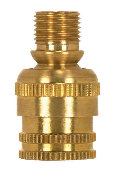 SATCO/NUVO Solid Brass Knurled Swivel 1/8 M X 1/8 F 1-3/16 Inch Height Unfinished (90-2332)