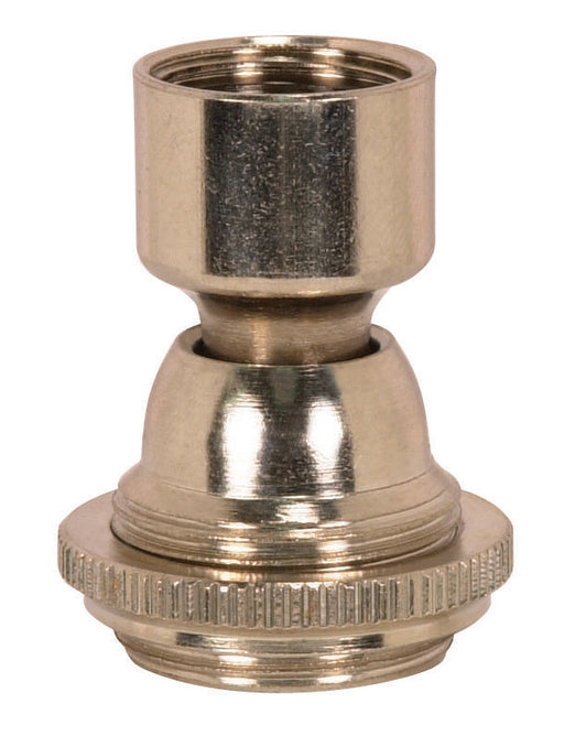 SATCO/NUVO Solid Brass Large Hang Straight Swivel 1/4 F Top And Bottom 1-1/16 Inch Ring Nut To Seat 1-1/2 Inch Height Cylinder Nickel Finish (90-2337)