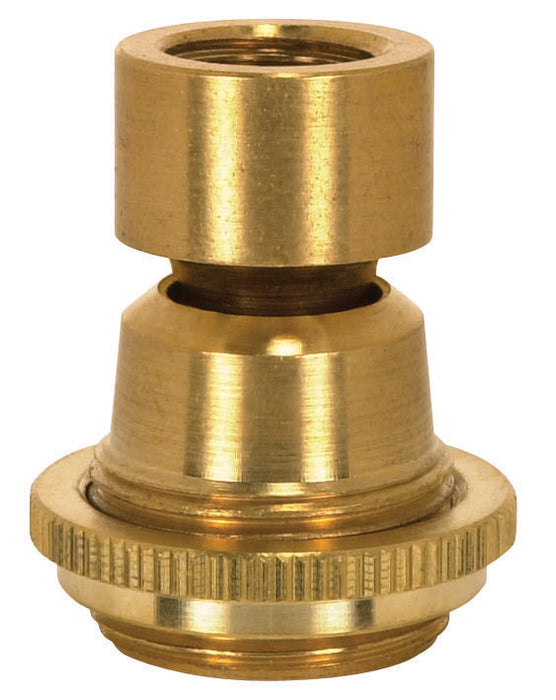 SATCO/NUVO Solid Brass Large Hang Straight Swivel 1/4 F Top And Bottom 1-1/16 Inch Ring Nut To Seat 1-1/2 Inch Height Unfinished (90-2336)