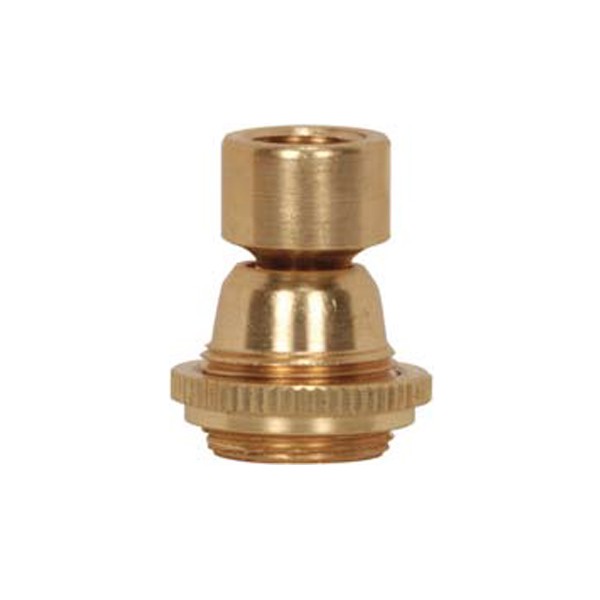 SATCO/NUVO Solid Brass Large Hang Straight Swivel 1/4 F Top 1/8 F Bottom 1-1/16 Inch Ring Nut To Seat 1-1/2 Inch Height Unfinished (90-2593)