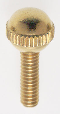 SATCO/NUVO Solid Brass Thumb Screw Burnished And Lacquered 8/32 Ball Head 1/2 Inch Length (90-036)