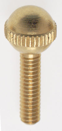 SATCO/NUVO Solid Brass Thumb Screw Burnished And Lacquered 8/32 Ball Head 5/8 Inch Length (90-037)