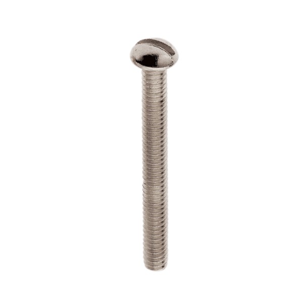 SATCO/NUVO Steel Round Head Slotted Machine Screws 8/32 1-1/2 Inch Length Nickel Plated Finish (90-1774)