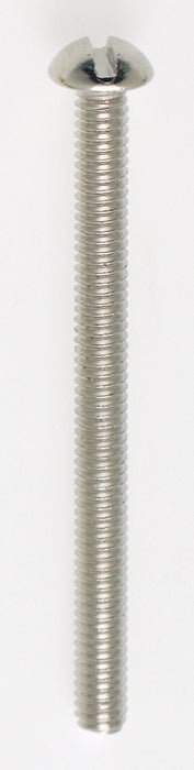 SATCO/NUVO Steel Round Head Slotted Machine Screw 8/32 2 Inch Length Nickel Plated Finish (90-029)