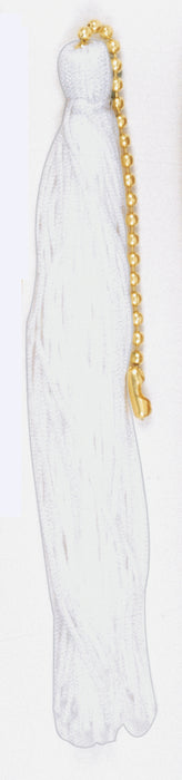 SATCO/NUVO Tassel White 5 Inch Length With Beaded Chain (90-503)