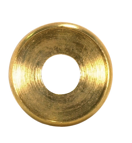 SATCO/NUVO Turned Brass Double Check Ring 1/8 IP Slip Burnished And Lacquered 1 Inch Diameter (90-2152)