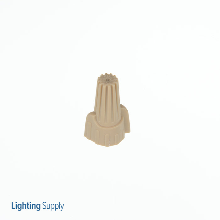 SATCO/NUVO Wing Nut Wire Connector With Spring Inserts For 105C Supply Wire 600V Tan Finish 9 #18 Maximum (90-2238)