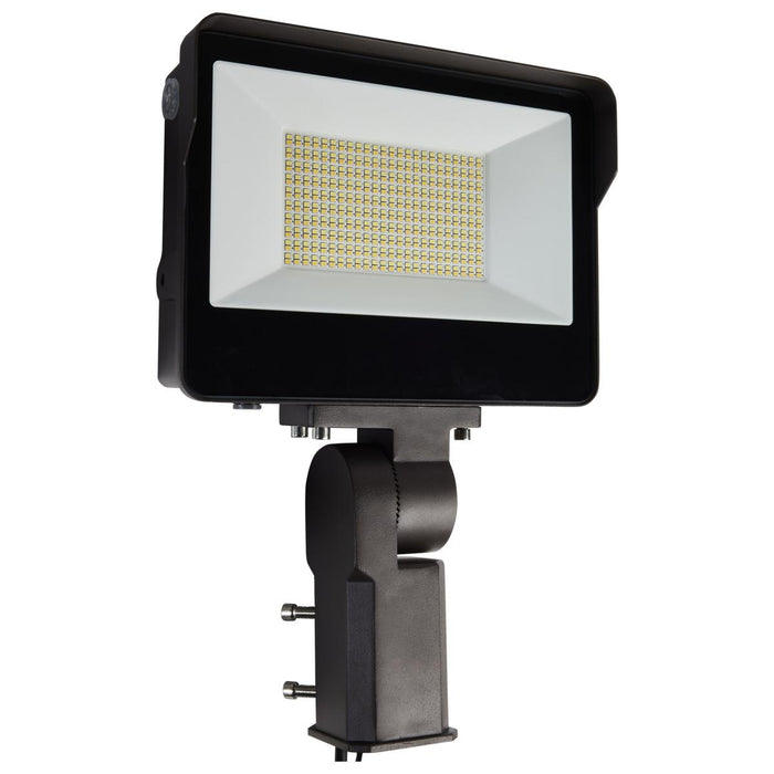 SATCO/NUVO LED Tempered Glass Flood Light With Bypassable Photocell Wattage/CCT Selectable 100W/125W/150W 3000K/4000K/5000K Colorquick/Powerquick Technology Bronze (65-543)