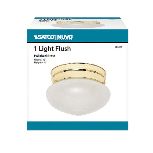 SATCO/NUVO 1-Light 6 Inch Flush Mount Small Frosted Grape Mushroom Color Retail Packaging (60-6030)