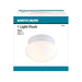 SATCO/NUVO 1-Light 8 Inch Flush Mount Small White Mushroom Color Retail Packaging (60-6026)