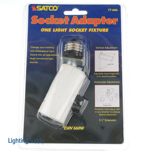 SATCO/NUVO 1-Light Medium Base Socket Adapter (SF77-606)