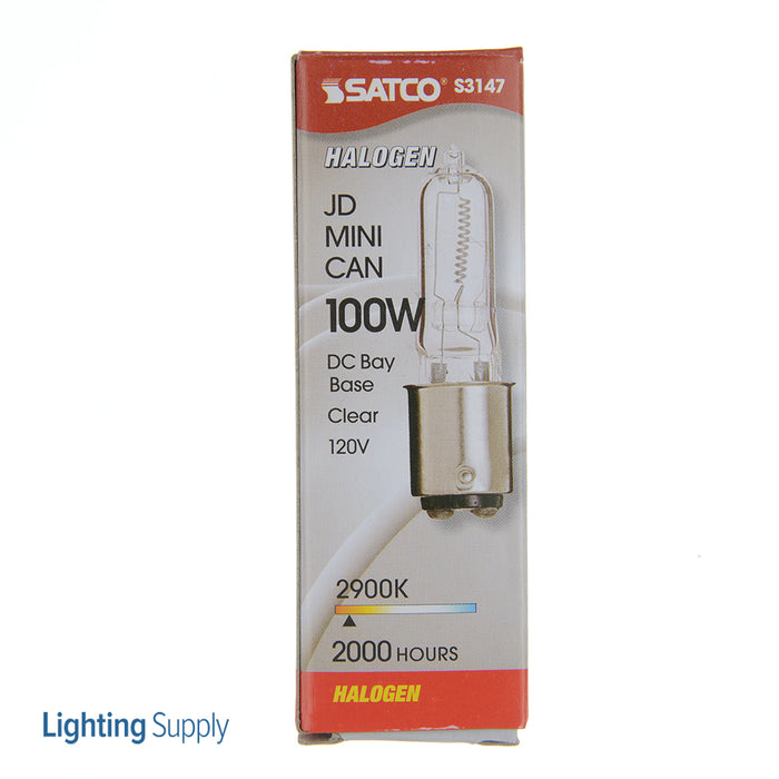 SATCO/NUVO 100Q/CL/DC 100W Halogen T4 Clear 2000 Hours 1700Lm DC Bay Base 120V 2900K (S3147)