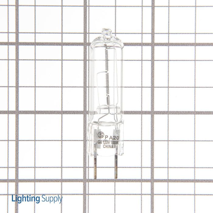 SATCO/NUVO 100T4/CL/G8 100W Halogen T4 Clear 2000 Hours 1700Lm Bi-Pin G8 Base 120V 2900K (S4622)