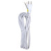 SATCO/NUVO 12 Foot Rayon Cord Set Silver Finish 18/2 SPT-2 105C With Molded Polarized Plug 50 Carton Tinned Tips Strip With 2 Inch Slit (80-2465)