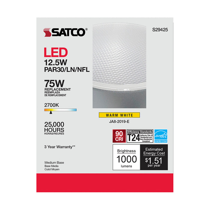 SATCO/NUVO 12.5W PAR30LN LED 2700K 25 Degree Beam Angle Medium Base 120V (S29425)