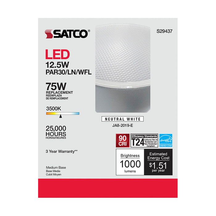 SATCO/NUVO 12.5W PAR30LN LED 3500K 60 Degree Beam Angle Medium Base 120V (S29437)