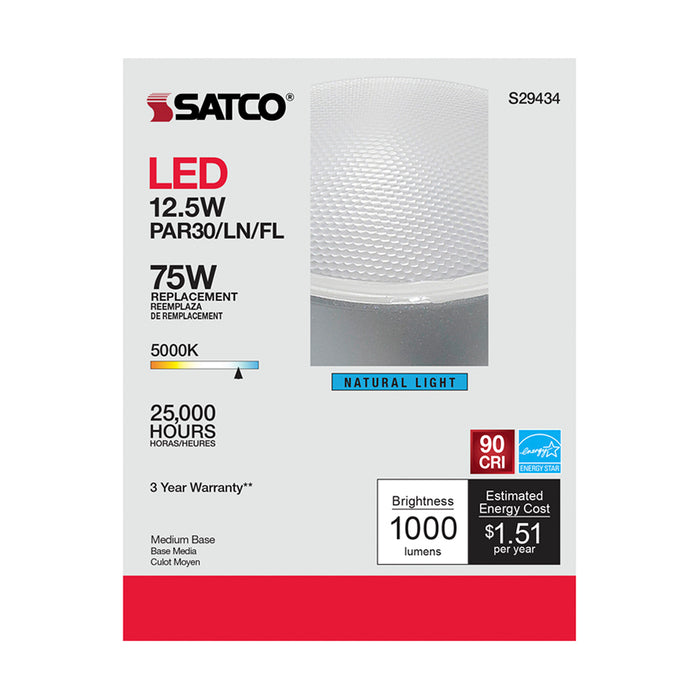 SATCO/NUVO 12.5W PAR30LN LED 5000K 40 Degree Beam Angle Medium Base 120V (S29434)