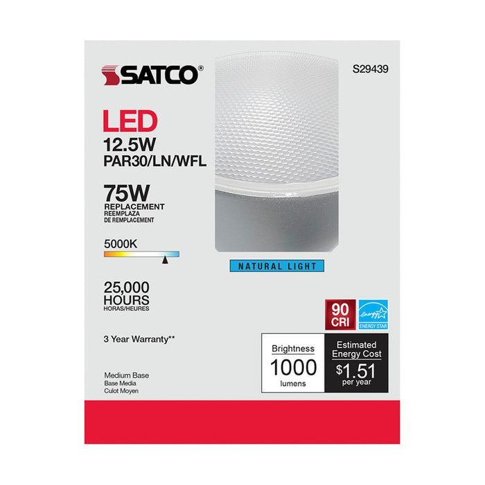 SATCO/NUVO 12.5W PAR30LN LED 5000K 60 Degree Beam Angle Medium Base 120V (S29439)