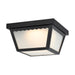 SATCO/NUVO 12W 9 Inch LED Carport Flush Mount Fixture 3000K Dimmable Black Finish With Frosted Glass (62-1572)
